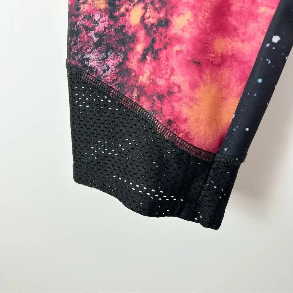 Onzie Crop Legging Sky Space Celestial‎ Milky Way Mesh Size Medium / Large